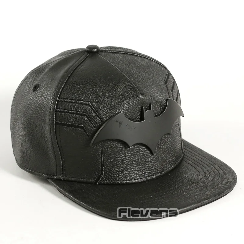 DC комикс супергерой Бэтмен Snapback Кепка s крутая Мода хип хоп шляпа взрослые мужские кожаные бейсболки