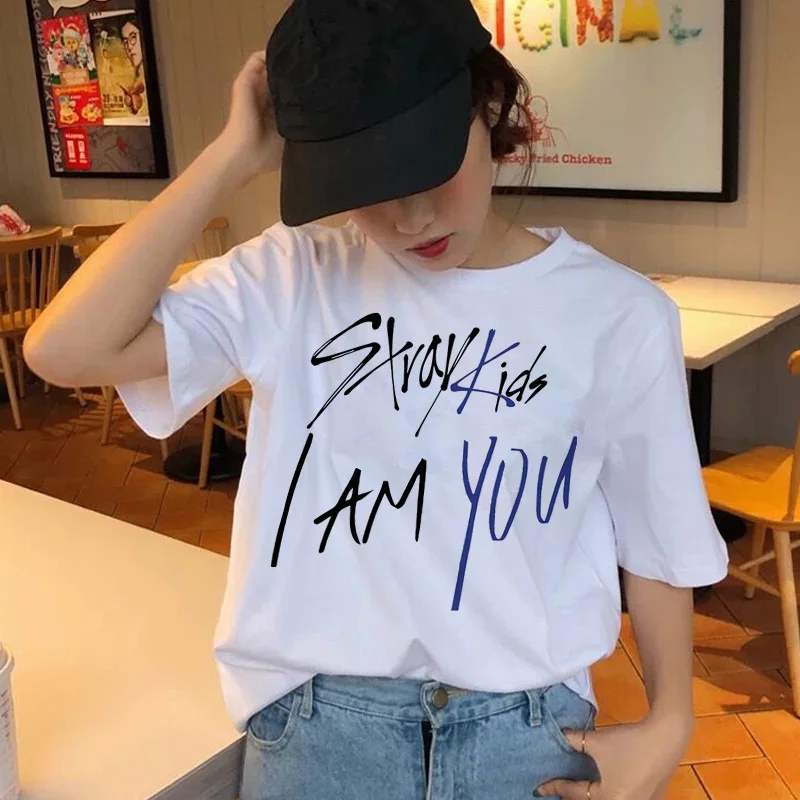 Футболка женская Stray Kids StrayKids с коротким рукавом в стиле харадзюку|Футболки| |