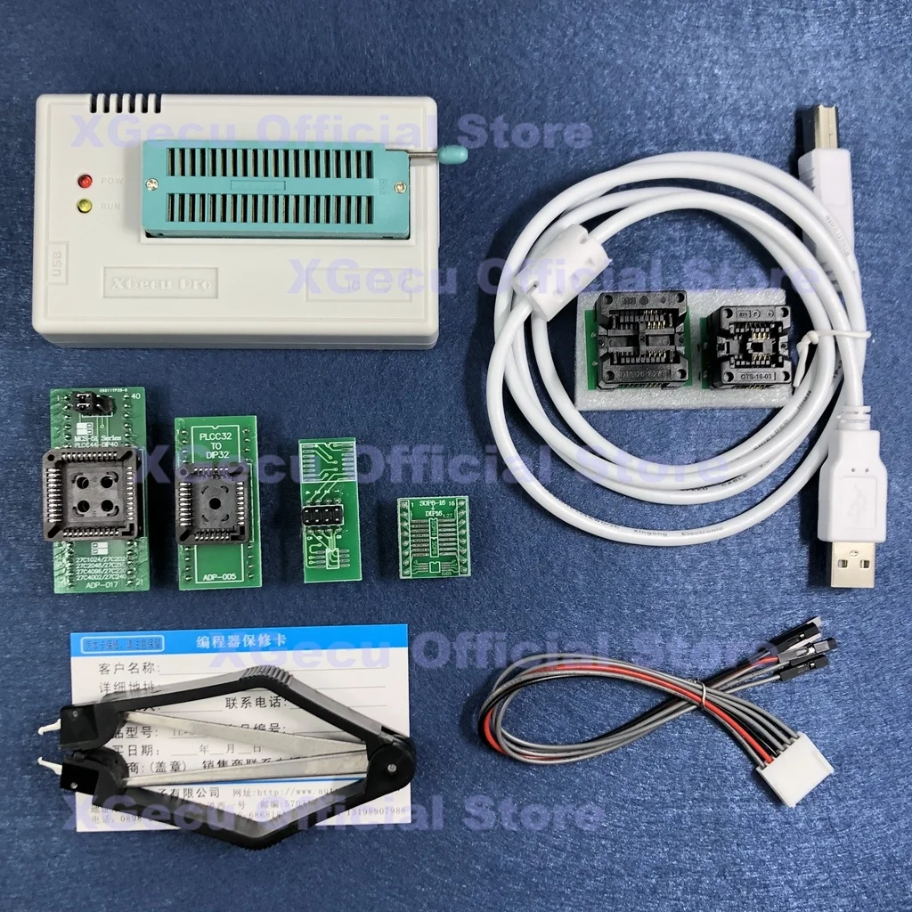 V9.00 XGecu TL866II плюс USB Универсальный программатор поддержка 15000+ IC SPI Flash NAND EEPROM MCU PIC AVR+ 6 шт. адаптер+ PLCC экстрактор