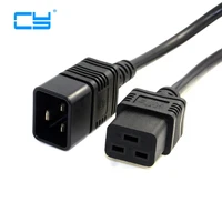 2pcslot iec320 female c19 to male c20 power mains extension cable 1 8m 180cm 6ft for pdu ups 20a heavy duty computer