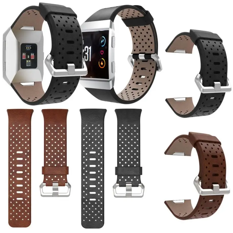 2017 сменный спортивный ремешок для Fitbit ионный перфорированный кожаный аксессуар