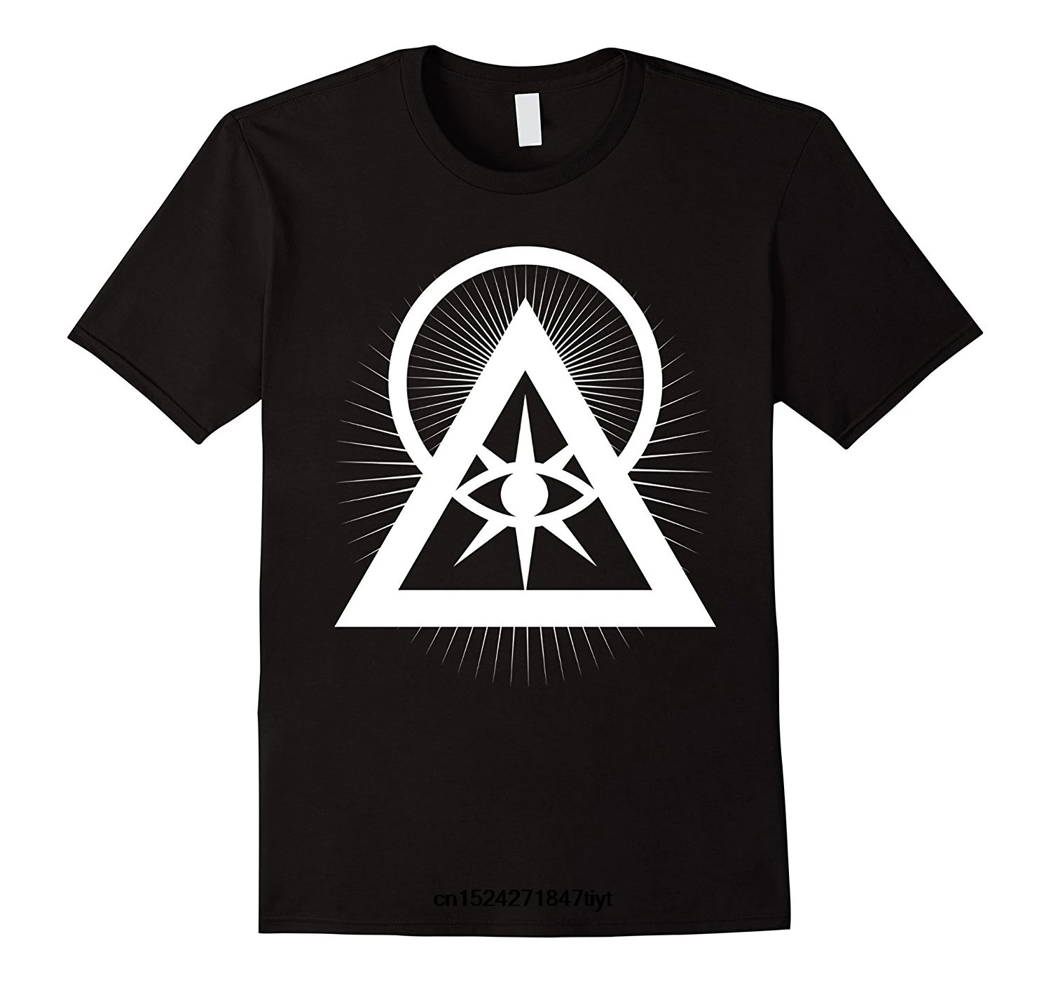 Забавная Мужская футболка белая черная с логотипом Illuminati All Seeing Eye коротким