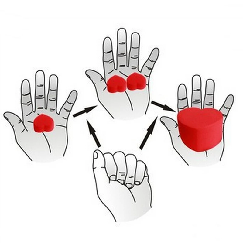 1 комплект губка сердца магия закрыть фокусы аксессуар волшебника легко хитрость