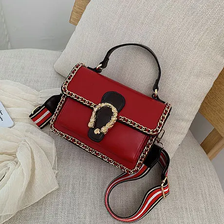 2019 Женская модная сумка женская новая Ретро цепочка широкополосная маленькая