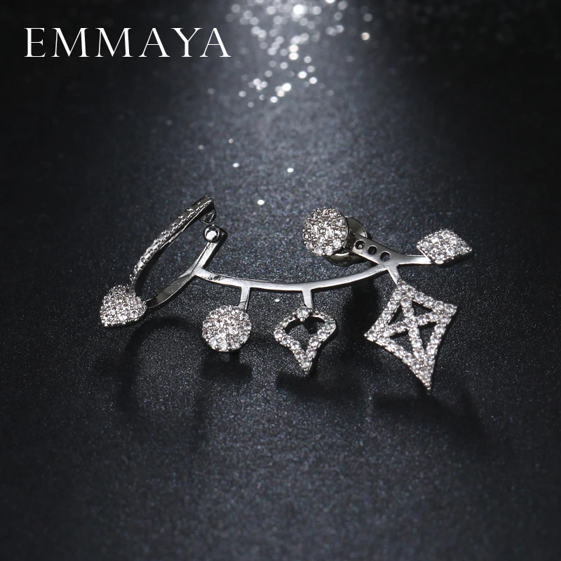 Женские серьги гвоздики EMMAYA 1 шт. высокое качество AAA кубический циркон модные
