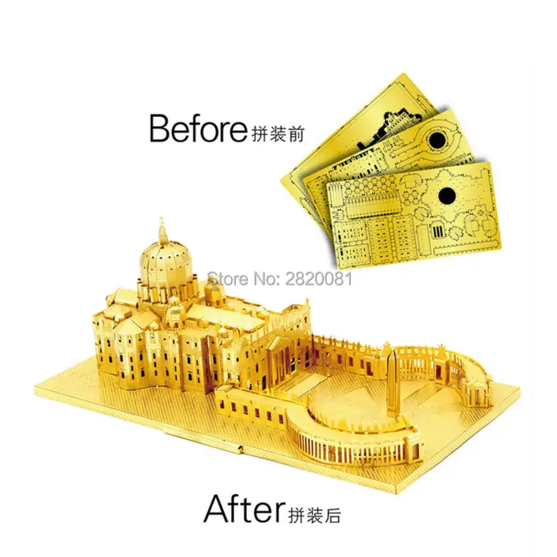 3D металлическая головоломка собиратель Святого Петра архитектурная модель