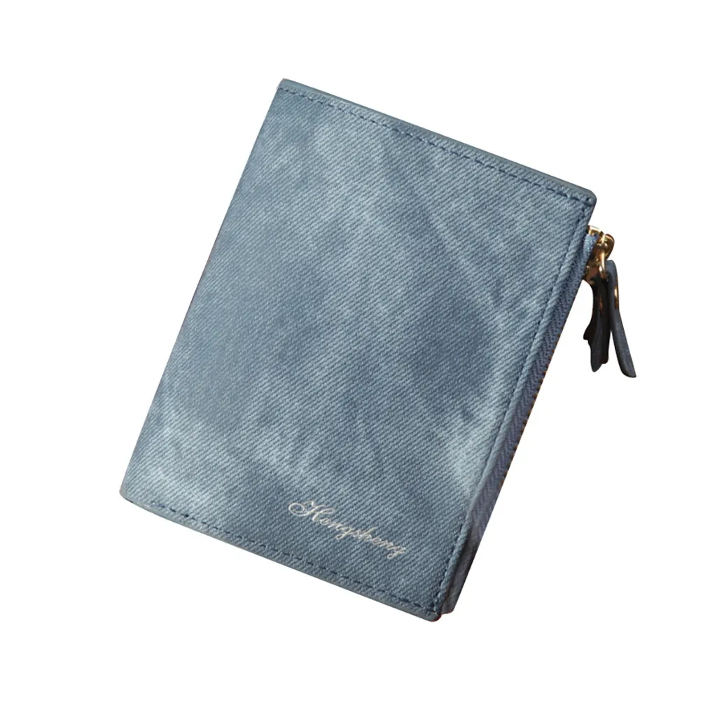 Женский кошелек мужской на молнии однотонный мягкий для монет держатель карт