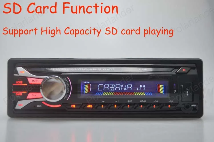 Автомобильный радиоприемник стереопроигрыватель Bluetooth AUX MP3/APE/FLAC/WAV FM/USB/1