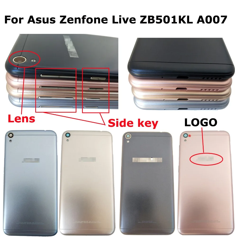 100% Оригинальный чехол для Asus Zenfone Live ZB501KL A007 Корпус задней двери Крышка
