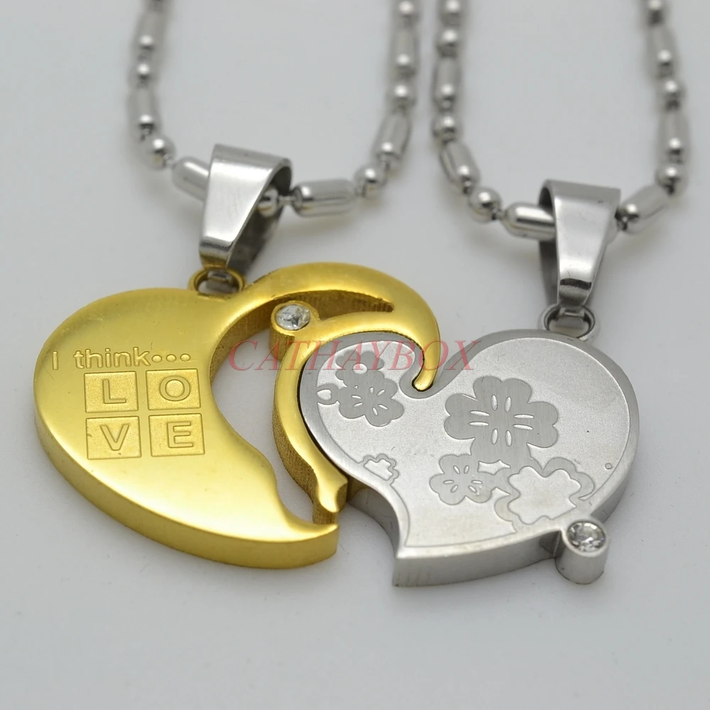 Двухцветное ожерелье с кулоном в виде четырехлистного клевера для мужчин и