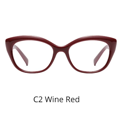 C2 Wine Red Ralferty оправа для оптических очков женские винтажные очки кошачий глаз прозрачные оправа с линзами при миопии красный F95154 - Цвет оправы: C2 Wine Red