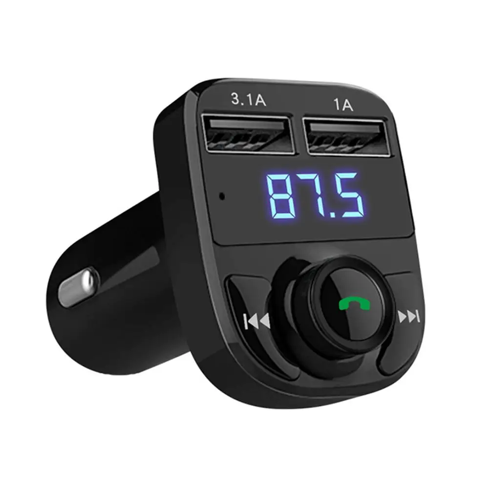 HY-82 Car MP3 Bluetooth Hands-free Call Plug-in Card Lossless Dual USB Charger FM Transmitters Electronics Accessories C | Автомобили и