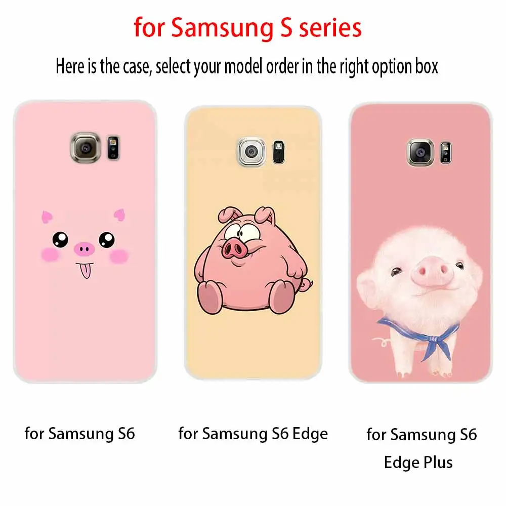 funny cute lovely pig Soft Cover For Samsung Galaxy S7 Edge S8 S9 S10 S11 S20 S21 Plus Lite E Ultra Case | Мобильные телефоны и