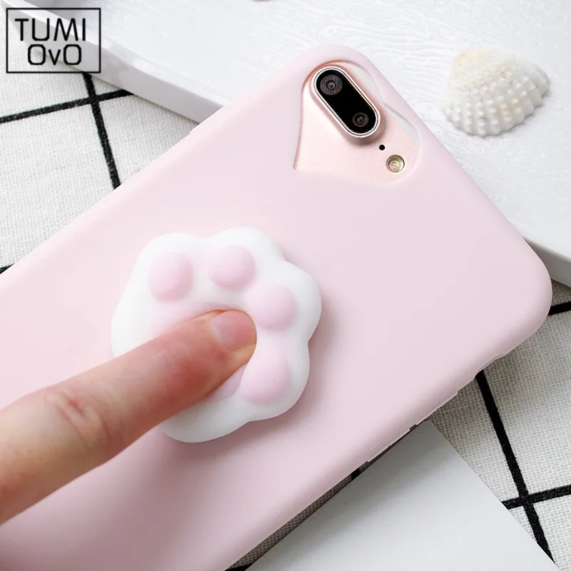 Милый мягкий силиконовый чехол для iPhone 5 5S 6 6S 7 Plus с 3d рисунком в виде мультяшных