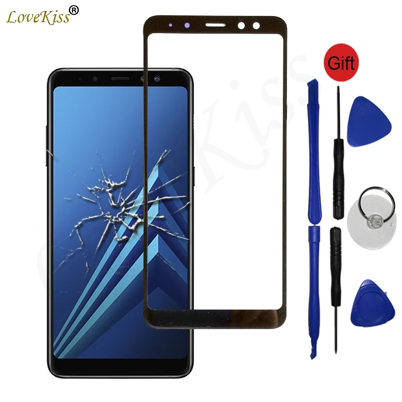 A8 Plus сенсорный экран для samsung Galaxy A8 Plus A8+ A530F A730F сенсорный экран сенсор стекло ЖК-дисплей передняя панель Крышка