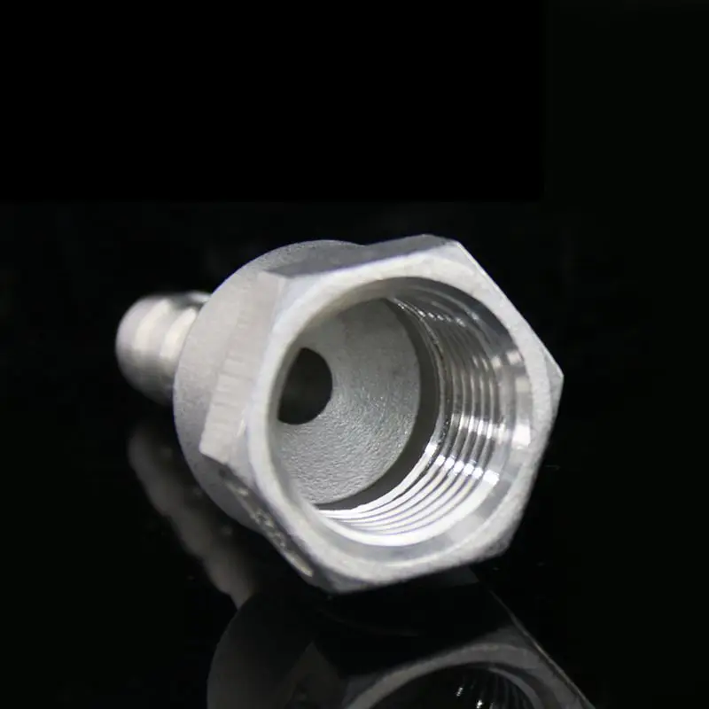 

12mm x 1/4'' BSP Female Thread 304 Stainless Steel Pipe Fitting x Barb Hose Tail Reducer Pagoda Joint Coupling Connector