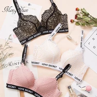 new lace flower like face english letter ring free edge underwear comfortable massage adjustment type embroidered face bras