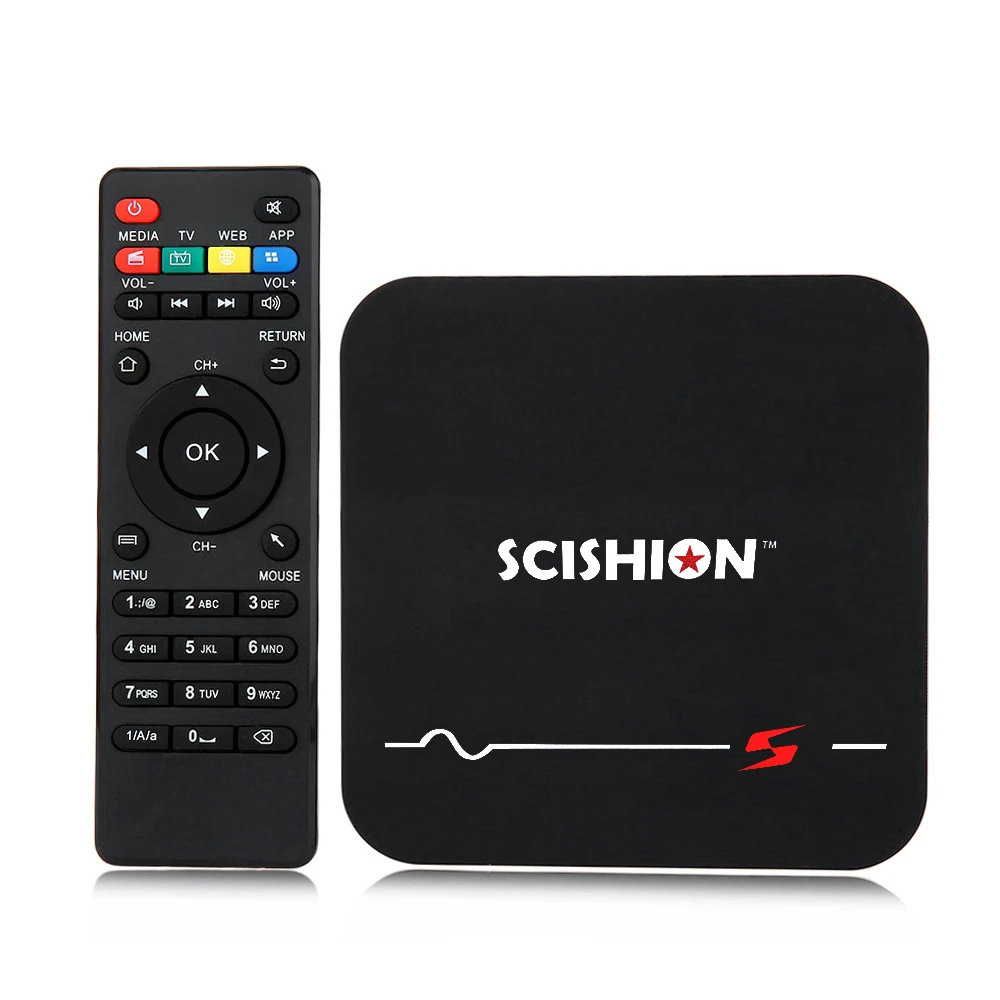 SCISHION модель S Voice удаленного ТВ коробка RK3229 Android 8 1 2 GB Оперативная память + 16