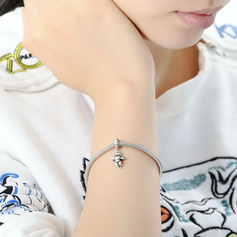 Серебряный Ангел Шарм подходит для браслета браслет женщин 100% Аутентичные