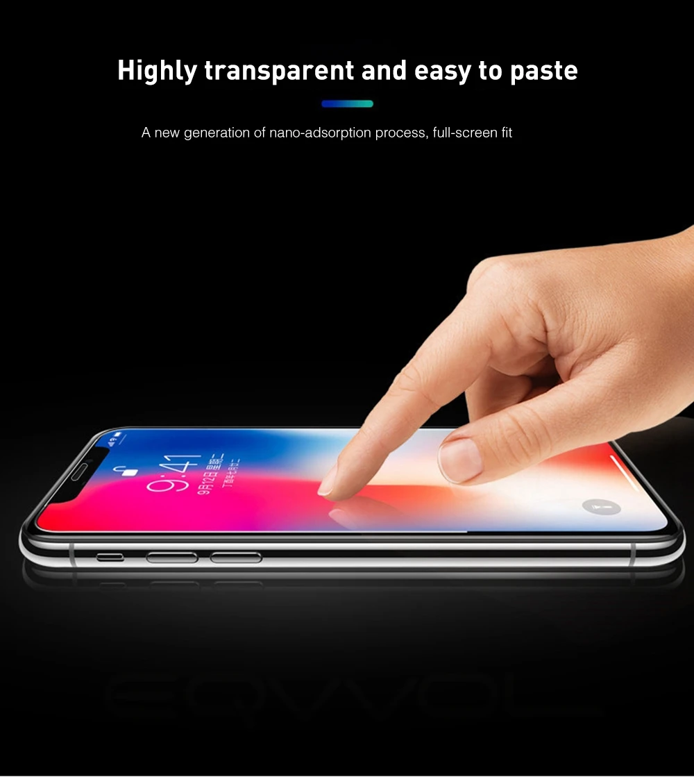 Eqvvol 10D Защитное стекло для iPhone 6 6S 7 8 plus защита экрана закаленное стекло для iPhone X XR XS MAX 9 8 Защита экрана