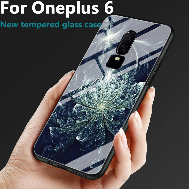 2 шт. чехол из закаленного стекла для OnePlus 6 модный зеркальный OnePlus6 1 + чехлов