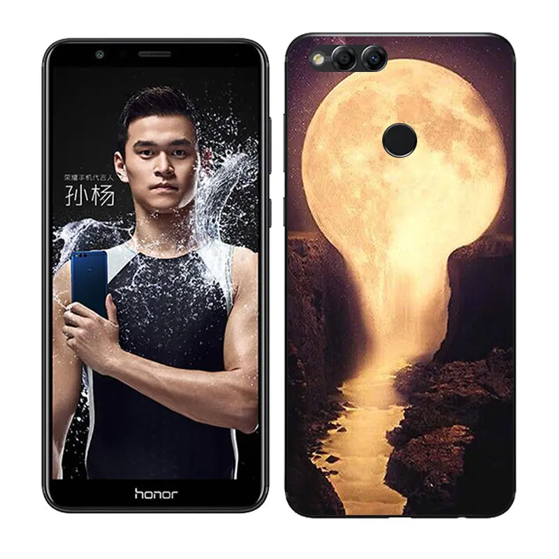 Силиконовый чехол для Huawei Honor 7X 5 93 дюйма с рисунком бобов прозрачный мягкий из ТПУ