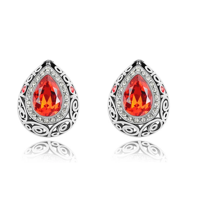 Fashion Austrian Crystal Earrings Gold Color Plated New Girls Women Jewelry 4191 | Украшения и аксессуары