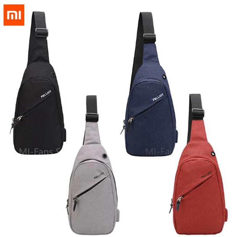 Xiaomi Пелльо 2L USB, сумка на плечо, сумка через плечо, сумка на пояс Водонепроницаемый полиэстер груди ранец рюкзак для путешествий