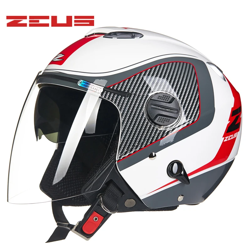 

Motorcycle Helmet Casco Moto Capacete Motoqueiro Half Helmet Dual Lens Sunglasses Visor Motosiklet Kask Breathable ZEUS Dot