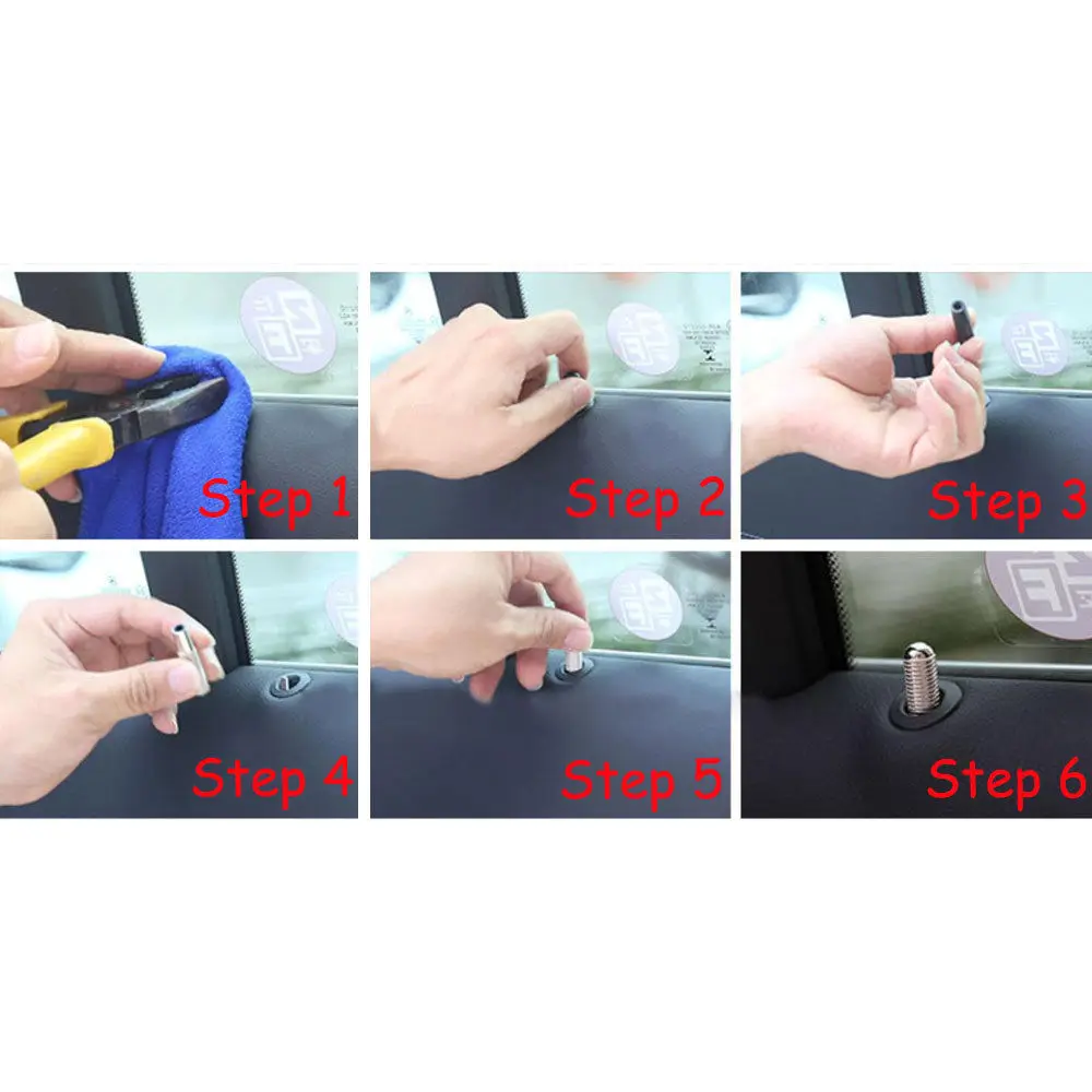 BBQ@FUKA 4x Metal Auto Car Interior Front Rear Door Lock Pin Knob Cover Fit For Benz GLC 2015 | Автомобили и мотоциклы