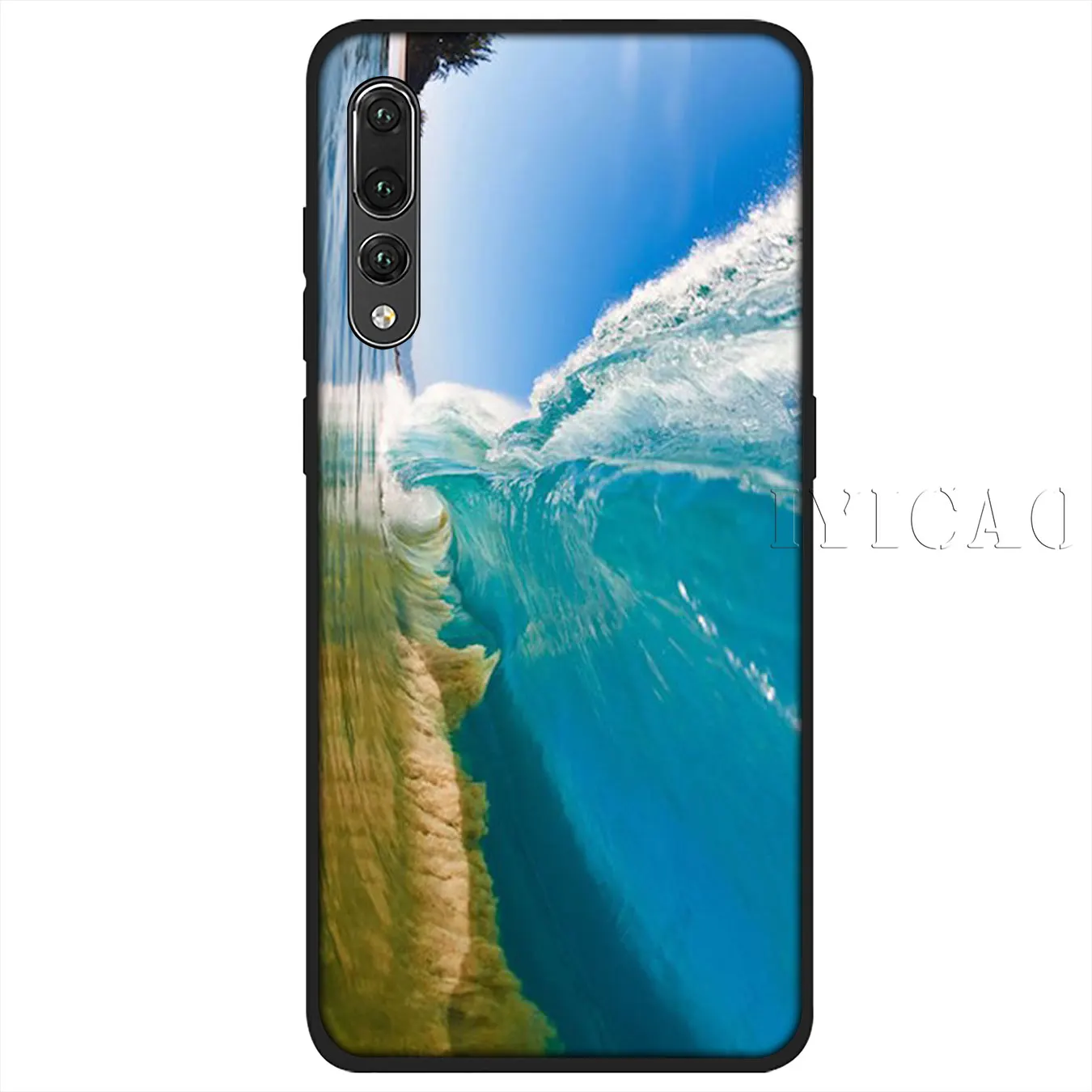 IYICAO Summer nature sea blue Ocean Waves Soft Silicone Case for Huawei P30 P20 Pro P10 P9 P8 Lite Mini 2017 2016 P smart Z 2019 |