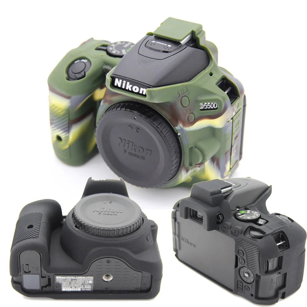 Высококачественный силиконовый чехол для камеры Nikon D5500 D5600 Dsrl мягкий резиновый