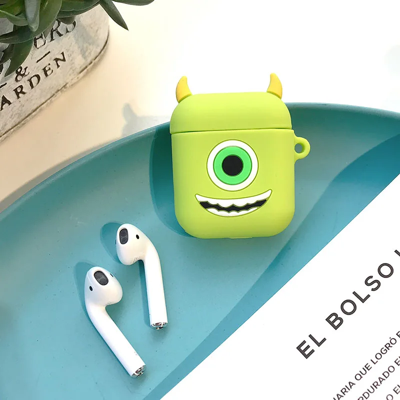 3D мультяшный силиконовый чехол для AirPods, чехол, беспроводной Bluetooth наушник, защитный чехол для Apple Airpods, чехол, милый мягкий - Цвет: 6