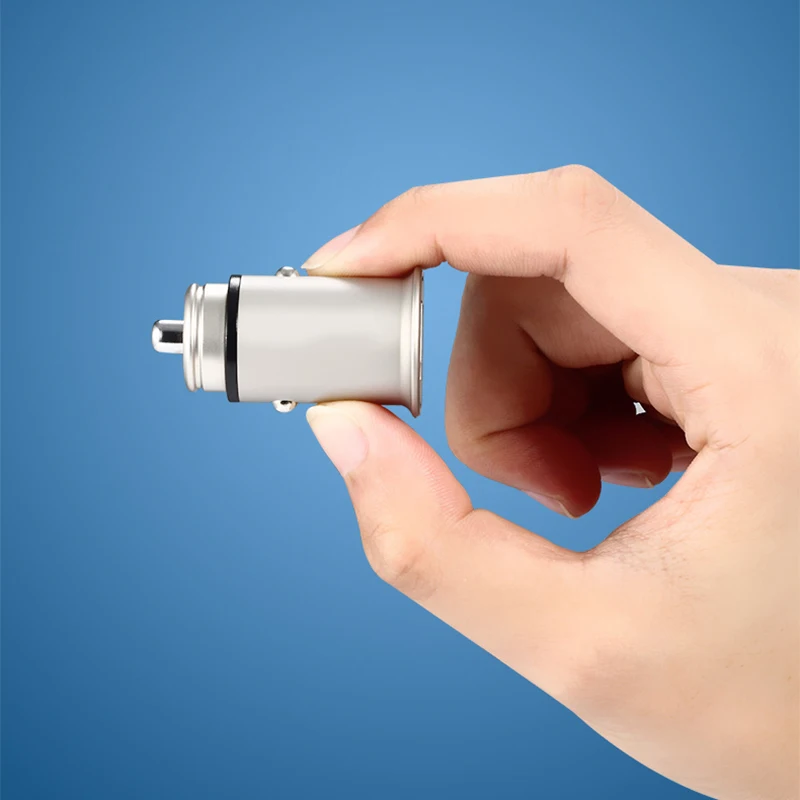 4.8A автомобильное зарядное устройство адаптер металлический двойной USB