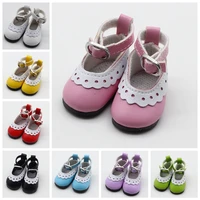 1 pair 5cm pu leather shoes for bjd doll fashion mini toy lace canvas shoes 16 doll for russian doll accessories