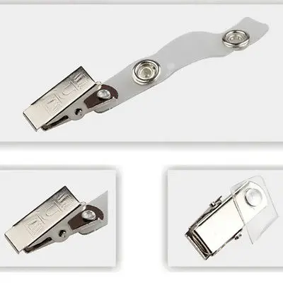 

New 10pcs ID Badge Lanyard Key Card Holder Metal Badge Name Tag Lanyard Clip