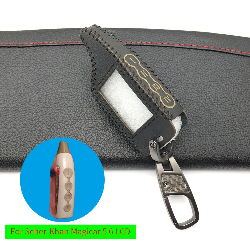 Чехол из 100% натуральной кожи в форме автомобильной сигнализации для Scher Khan Magicar