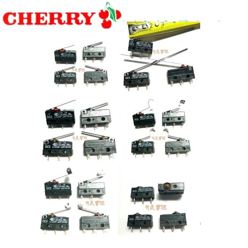 Оригинальный микропереключатель CHERRY DC3 короткий/длинный/шкив/изогнутая ручка 10 А