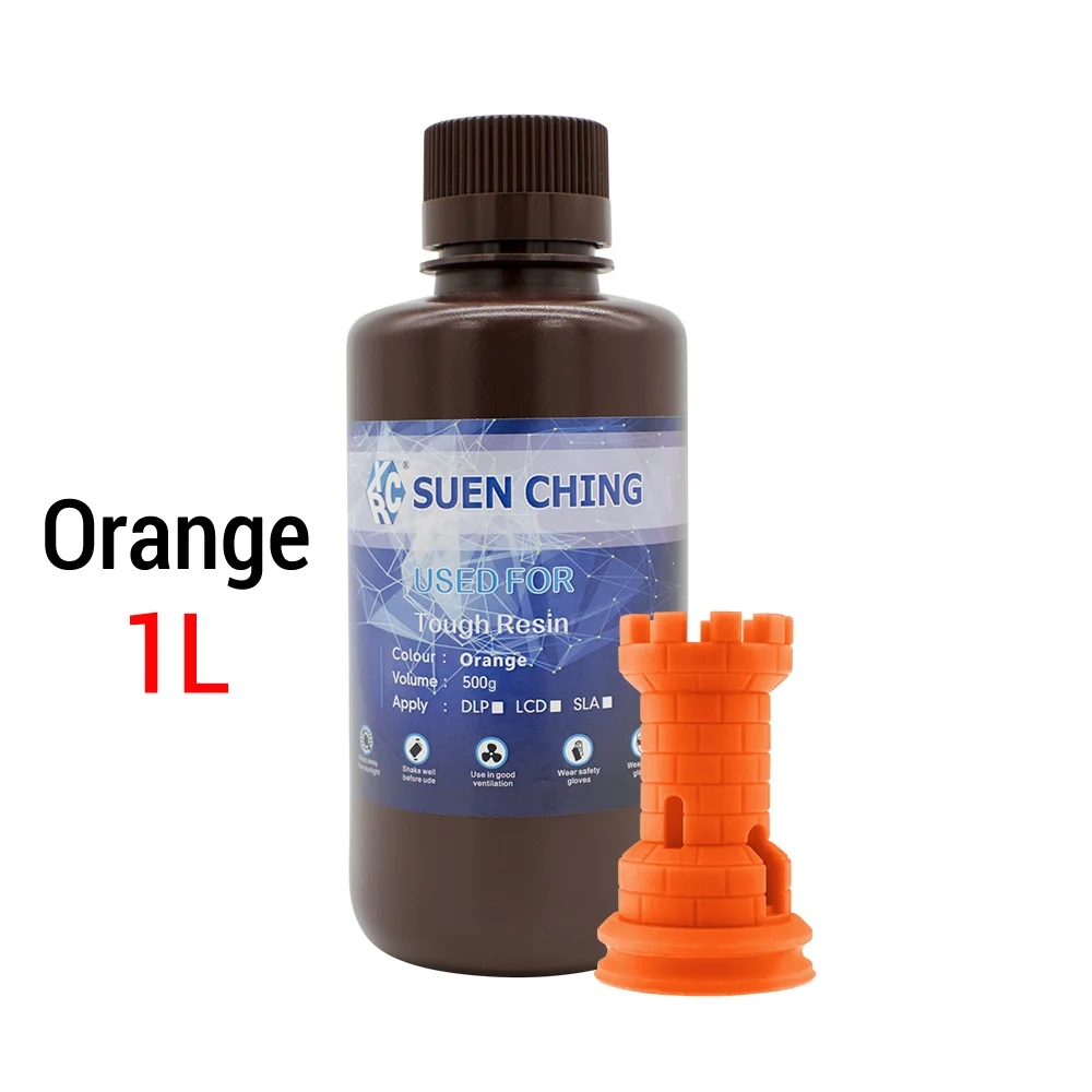 Orange-1L 3d принтер ЖК-полимерный материал SLA УФ-отверждение 3D печать с низким запахом жесткая полимерная нить для Anycubic Photon Anet Sparkmaker - Цвет: Orange-1L