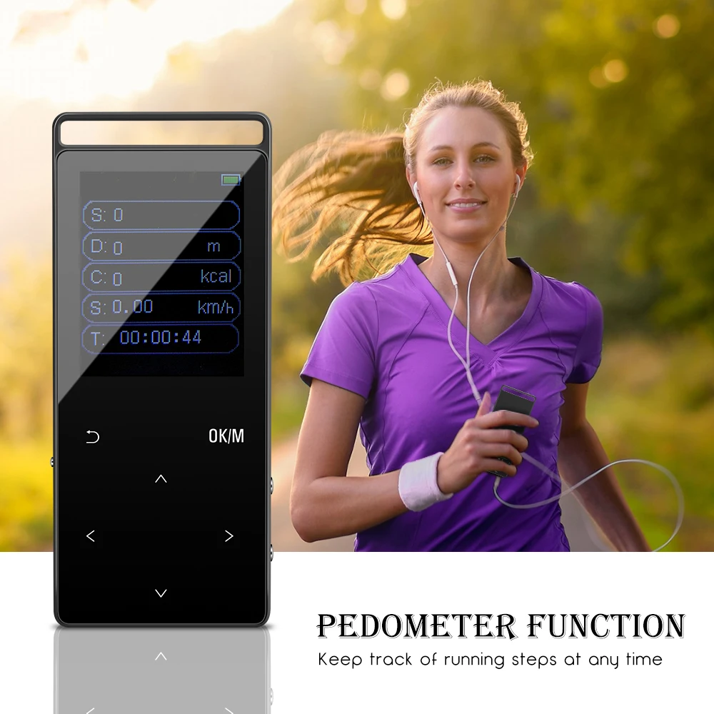 5 шт. 16 ГБ Bluetooth HiFi цифровой MP3 плеера без потерь мини нажатием кнопки Портативный