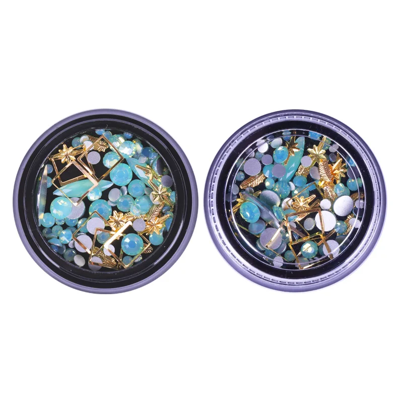 Смешанные Стразы для дизайна ногтей с плоской задней стороной драгоценные камни