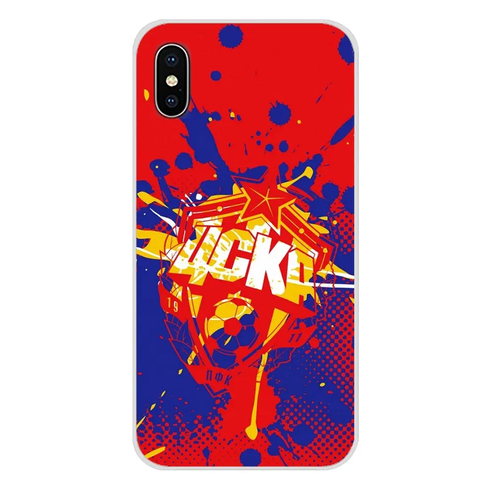 images 9 Для Apple iPhone X XR XS MAX 4 4S 5 5S 5C SE 6 6S 7 8 Plus ipod touch 5 6 прозрачный мягкий чехол Чехлы для ЦСКА МОСКВА zcka футбол - Цвет: images 9