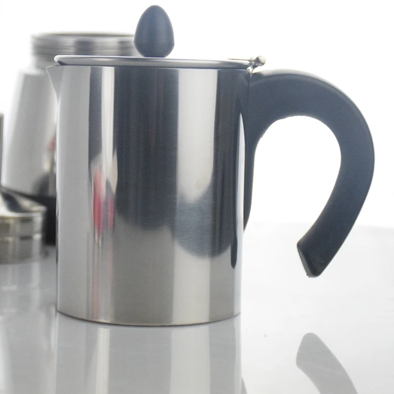 Электрическая кофеварка для эспрессо 1 6 чашек Moka Pots 220 в евро вилка 304 нержавеющая