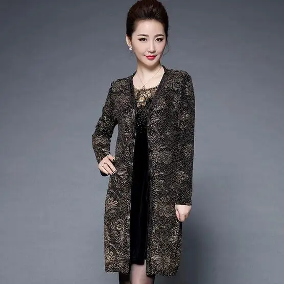 Бархатная Женская одежда плюс размер платье средней длины с длинным рукавом и