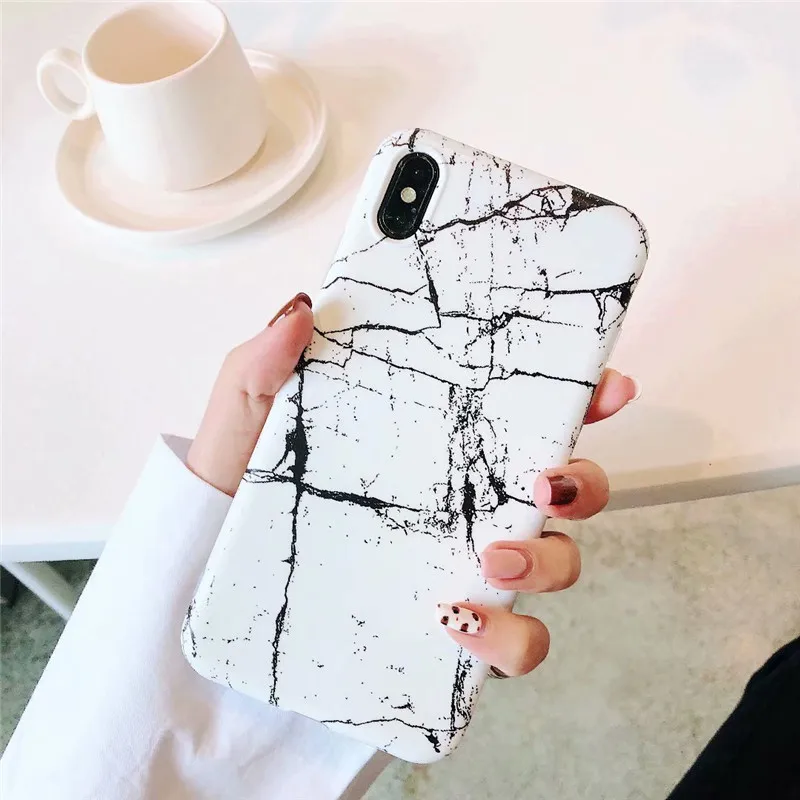 DISCASE модный мраморный чехол для телефона iphone 8 7 plus XS MAX XR матовый мягкий корпус 6 6s