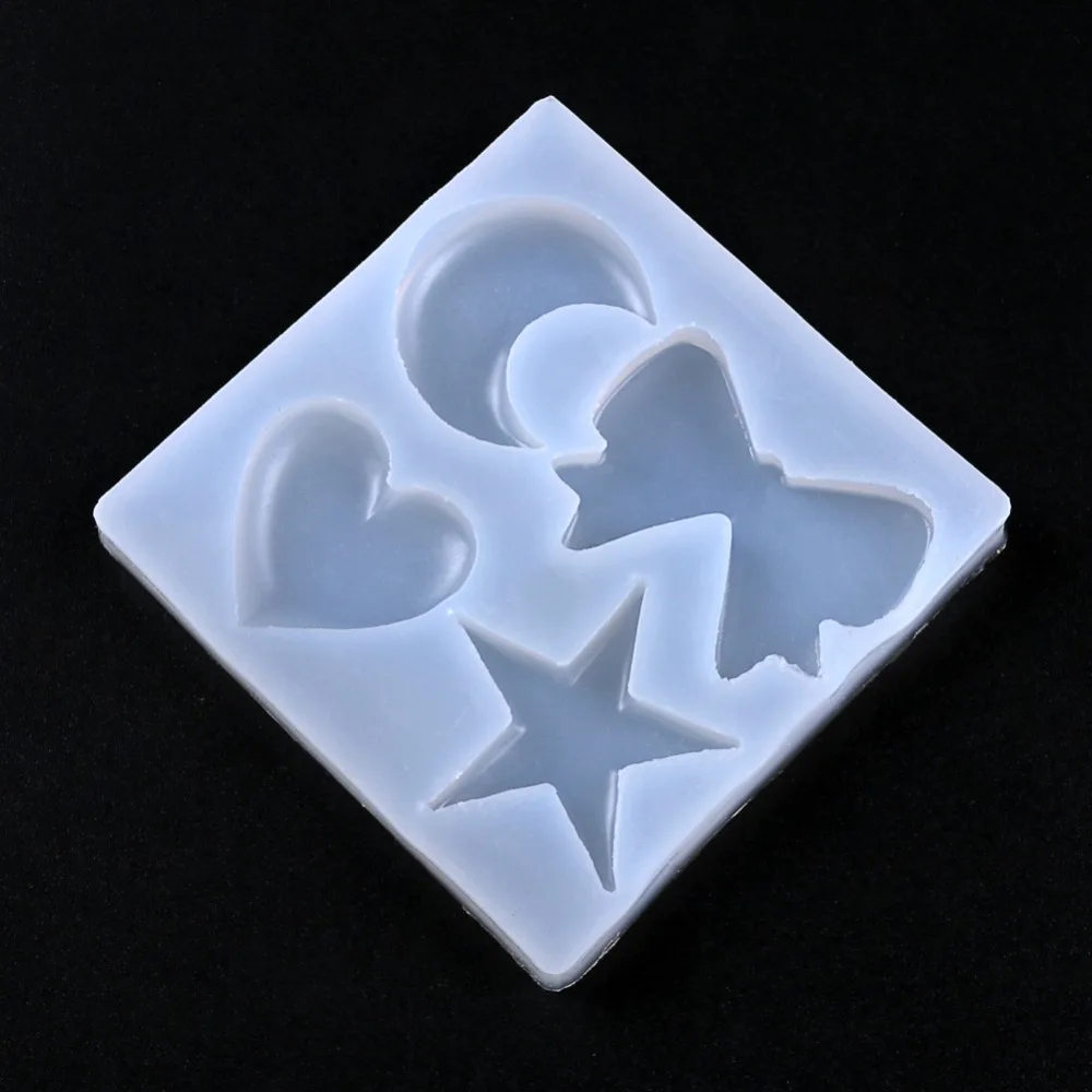 Луна Звезда Сердце Галстук бабочка 4 формы ювелирные изделия силиконовая смола