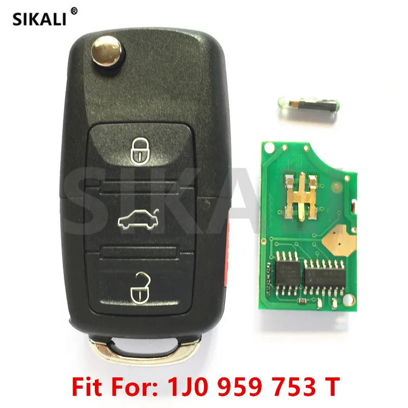 Автомобильный Дистанционный ключ SIKALI для 1J0959753T 5FA008410-30 Beetle/Golf/Passat/Jetta VW/VolksWagen 1J0 959