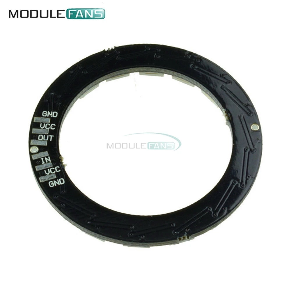 16 битные WS2812 5050 RGB СВЕТОДИОДНЫЕ полноцветные встроенные фары 45 мм круглая плата