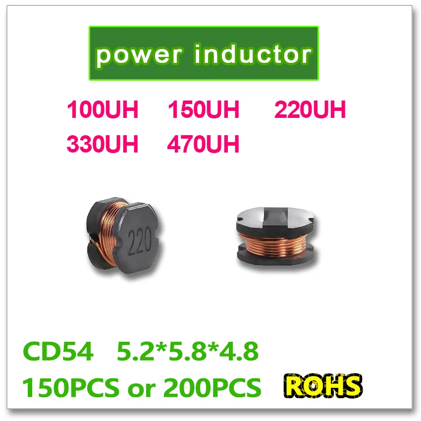 JASNPROSMA SMD силовой индуктор CD54 500 шт 1500 100UH 120UH 150UH 220UH 330UH 470UH 101 121 151 221 331 471 5 2*5 8*4 8 мм |
