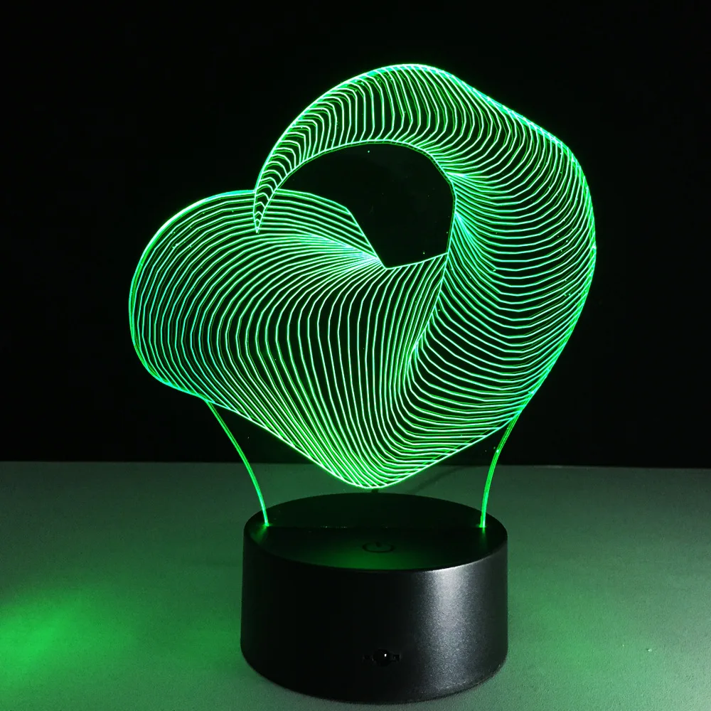 Change настольная лампа исчезают Цвет ful USB LED 3D Огни Новинка Luminaria ночник lamparas де меса